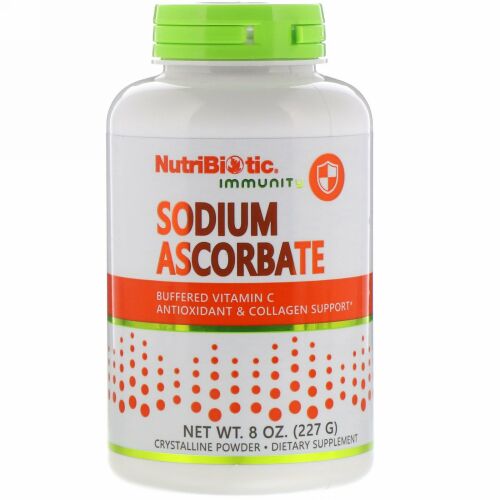 NutriBiotic, イミュニティ、アスコルビン酸ナトリウム、クリスタラインパウダー、227g（8oz）