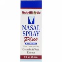 NutriBiotic, グレープフルーツシード抽出物付き鼻腔スプレープラス、1 fl oz (29.5 ml)