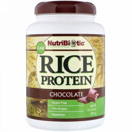 NutriBiotic, 米タンパク質, チョコレート, 1ポンド6.9オンス (650 g)