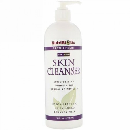 NutriBiotic, スキンクレンザー、ノンソープ、フレッシュフルーツ、473ml（16fl oz）