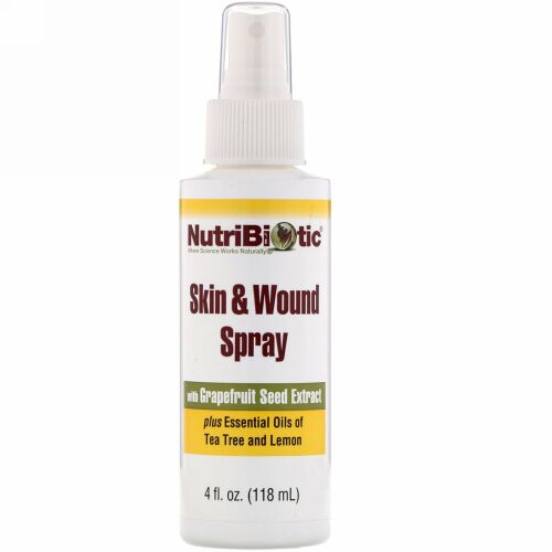 NutriBiotic, 皮の応急処置とGSEを含む巻かスプレー、4 floz (118 ml)