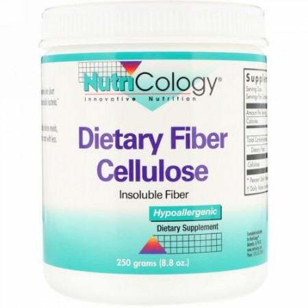Nutricology, 食物繊維セルロース粉末、8.8オンス (250 g)
