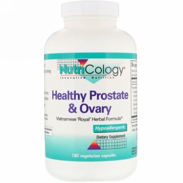 Nutricology, 健康的な前立腺 & 卵巣、ベジタリアンカプセル180個