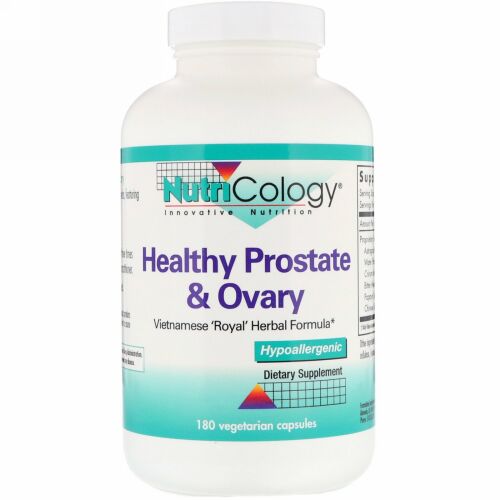 Nutricology, 健康的な前立腺 & 卵巣、ベジタリアンカプセル180個