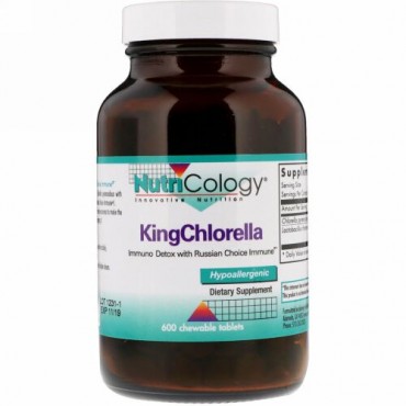 Nutricology, キングクロレラ, 600錠（チュアブル）