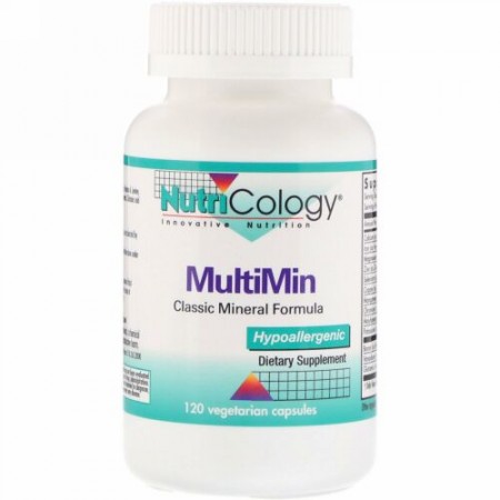 Nutricology, マルチミン、植物性カプセル120粒