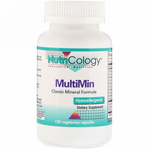 Nutricology, マルチミン、植物性カプセル120粒