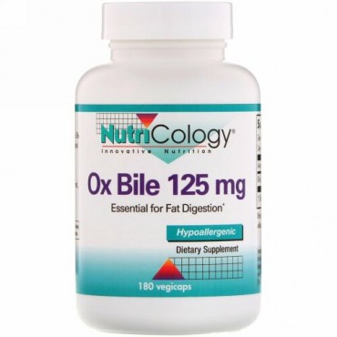 Nutricology, Oxバイル、125mg、180ベジキャップ