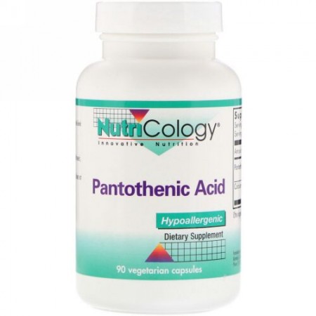 Nutricology, パントテン酸、ベジタリアンカプセル90個 (Discontinued Item)