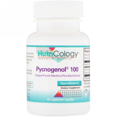 Nutricology, Pycnogenol 100 Original French Maritime Pine Bark Extract. 30 Vegetarian Capsules (Discontinued Item)