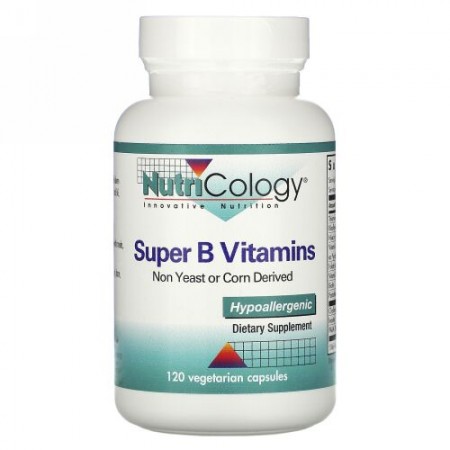 Nutricology, スーパーB ビタミン, 120 ベジカプセル