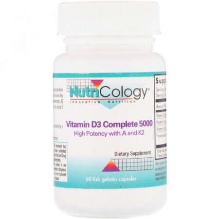 Nutricology, Vitamin D3 Complete 5000, 60 Fish Gelatin Capsules (Discontinued Item)