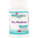 Nutricology, 亜鉛ピコリン酸、ベジタリアンカプセル60錠