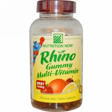 Nutrition Now, Rhino, Gummy Multi-Vitamin, 190 Gummy Bears