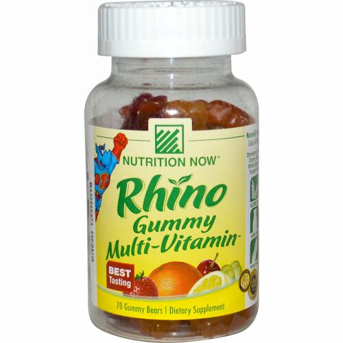 Nutrition Now, Rhino, グミ　マルチビタミン, グミ（クマさんの形）70粒