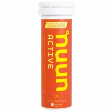 Nuun, アクティブ天然電解質強化飲料錠剤、柑橘類、10錠 (Discontinued Item)