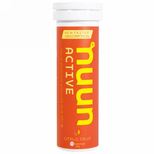 Nuun, アクティブ天然電解質強化飲料錠剤、柑橘類、10錠 (Discontinued Item)