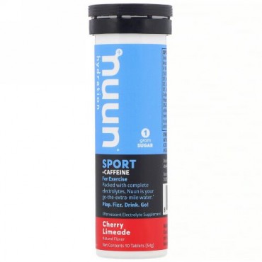 Nuun, Hydration, Effervescent Electrolyte Supplement, Cherry Limeade, 10 Tablets (Discontinued Item)