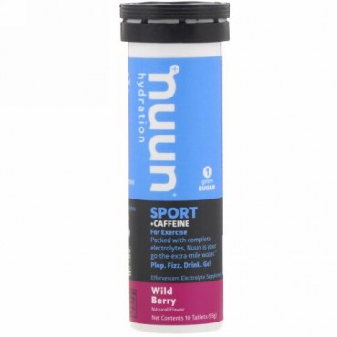 Nuun, ハイドレーション、発泡性電解質サプリメント、ワイルドベリー、10粒 (Discontinued Item)