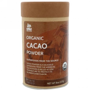 OMG! Organic Meets Good, Organic, Cacao Powder, 8 oz (227 g) (Discontinued Item)