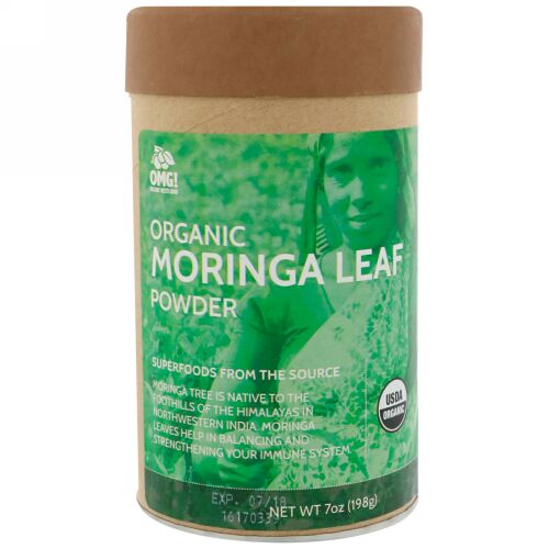 OMG! Organic Meets Good, オーガニック、モリンガの葉パウダー、7 oz (198 g) (Discontinued Item)