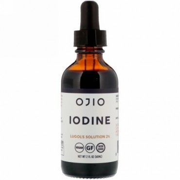 Ojio, ヨウ素、ルゴール溶液2%、2液量オンス (60 ml)