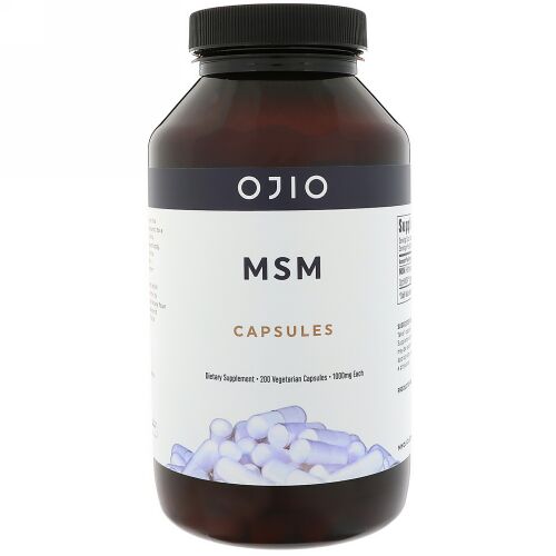 Ojio, MSMカプセル、1000 mg、植物性カプセル200粒 (Discontinued Item)