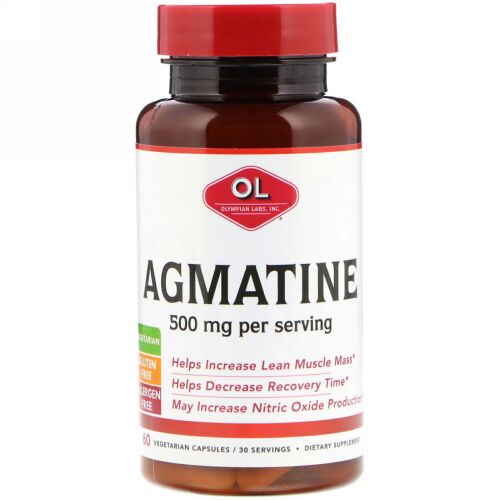 Olympian Labs, アグマチン、500mg、ベジタリアンカプセル60錠