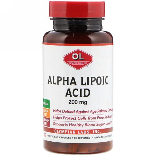 Olympian Labs, αリポ酸, 200 mg, 60粒（ベジタリアンカプセル） (Discontinued Item)