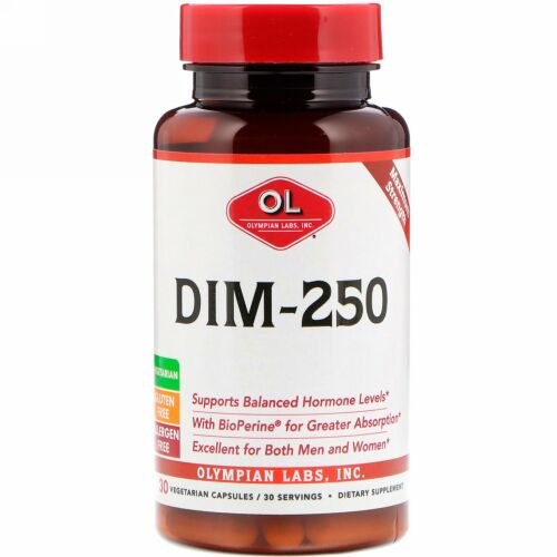 Olympian Labs, DIM (ジインドリルメタン)、250 mg、ベジキャップ30 錠