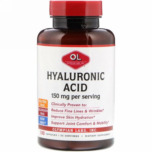 Olympian Labs, ヒアルロン酸、150 mg、100カプセル
