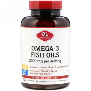 Olympian Labs, Omega-3 Fish Oils, 2,000 mg, 120 Softgels (Discontinued Item)