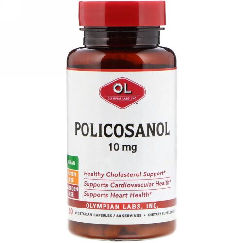 Olympian Labs, ポリコサノール、10 mg、植物性カプセル60粒 (Discontinued Item)