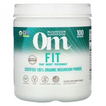 Om Mushrooms, Fit, Certified 100% Organic Mushroom Powder, 7.05 oz (200 g)