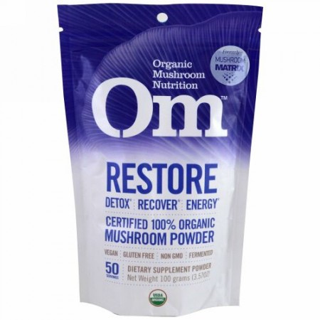 Om Mushrooms, 回復、きのこパウダー、3.57 oz (100 g) (Discontinued Item)