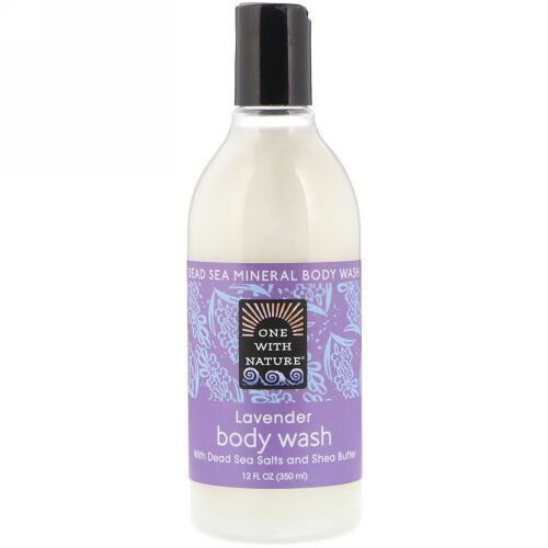 One with Nature, ラベンダー ボディ ウォッシュ デッドシー（死海）の塩とシアバター配合、 12 fl oz (350 ml) (Discontinued Item)