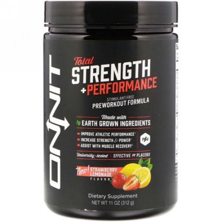 Onnit, Total Strength + Performance, Strawberry Lemonade Flavor, 11 oz (312 g) (Discontinued Item)