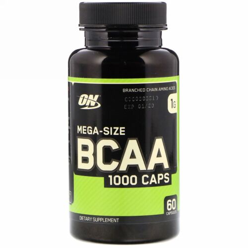 Optimum Nutrition, BCAA 1000 キャップ, メガ・サイズ, 1 g, 60 カプセル