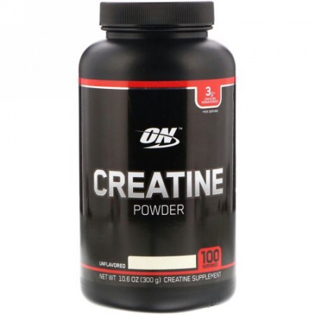 Optimum Nutrition, クレアチンパウダー、無味、10.6オンス (300 g) (Discontinued Item)