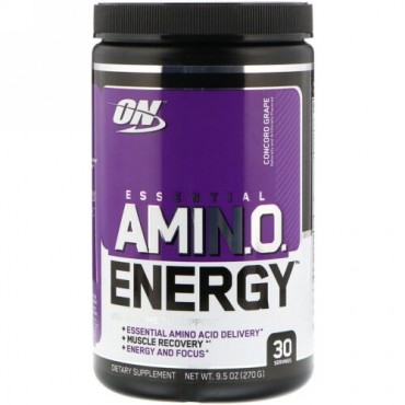 Optimum Nutrition, エッセンシャルアミノエナジー、コンコードグレープ、270 g（9.5 oz）