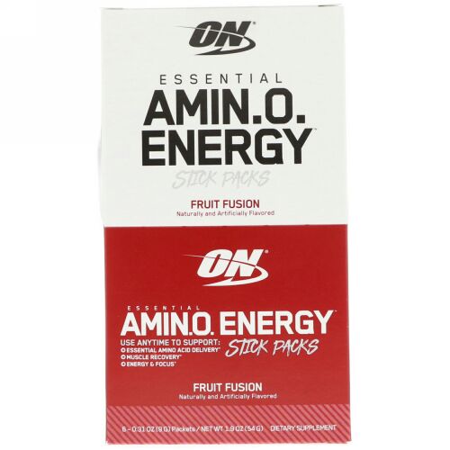 Optimum Nutrition, エッセンシャルアミノーエネルギー、フルーツフュージョン、6本、各.31 oz (9 g) (Discontinued Item)