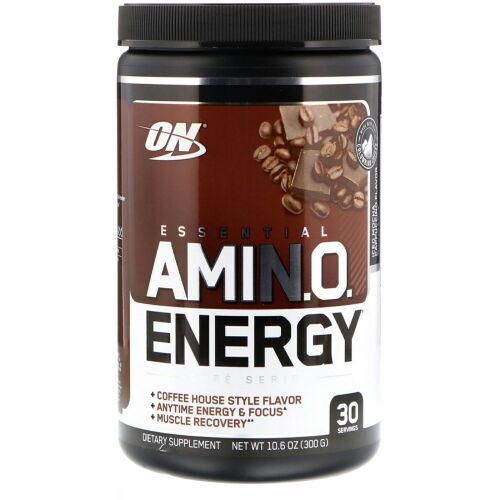 Optimum Nutrition, エッセンシャルアミノエナジー、アイス抹茶カプチーノフレーバー、10.6オンス(300 g) (Discontinued Item)