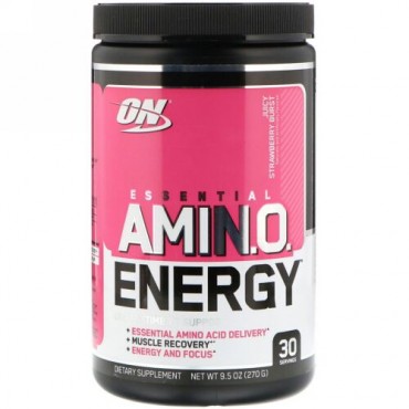 Optimum Nutrition, Essential Amino Energy, Juicy Strawberry Burst, 9.5 oz (270 g)
