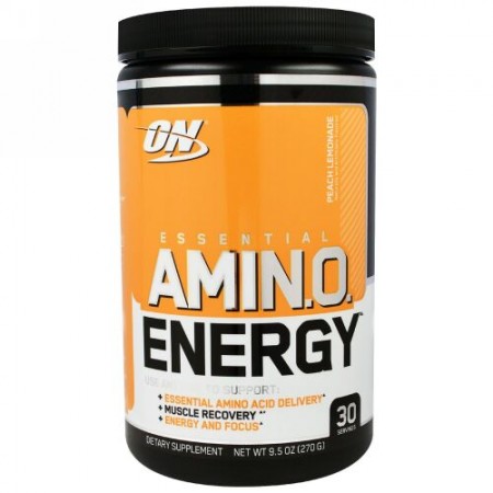 Optimum Nutrition, エッセンシャル・アミノエナジー、ピーチレモネード、9.5オンス（270g）