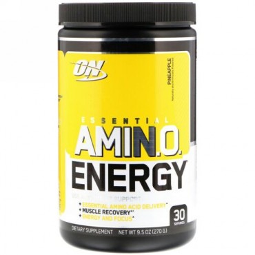 Optimum Nutrition, エッセンシャル アミノエネルギー、パインアップル味、9.5 オンス (270 g)