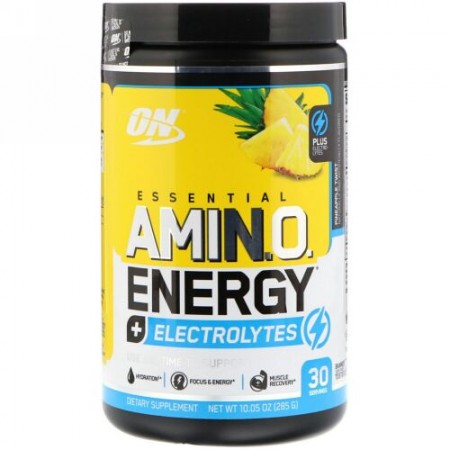 Optimum Nutrition, 必須アミノエナジー + 電解物、パイナップルツイスト、10.05 oz (285 g)