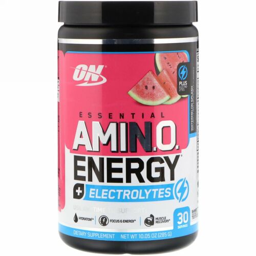Optimum Nutrition, 必須アミノエナジー + 電解物、スイカスプラッシュ、10.05 oz (285 g)