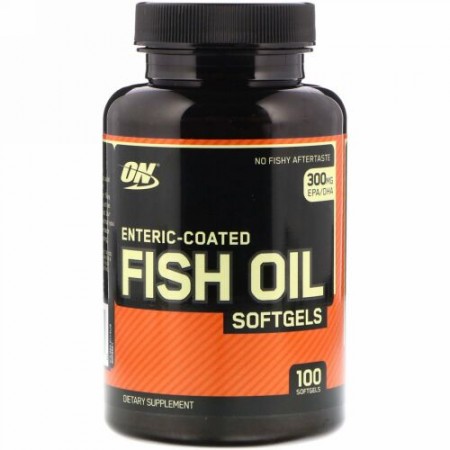 Optimum Nutrition, 腸吸収コートフィッシュオイル、 100ソフトジェル