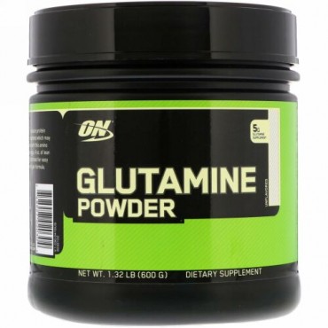Optimum Nutrition, グルタミンパウダー、フレーバーなし、1.32 lb (600 g)