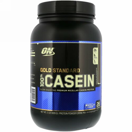 Optimum Nutrition, Gold Standard 100% Casein（ゴールドスタンダード100％カゼイン）、チョコレートスプリーム、909g（2ポンド）